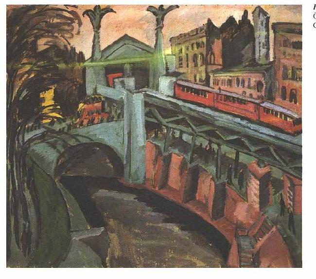 Ernst Ludwig Kirchner Hallesches Tor, Berlin Sweden oil painting art